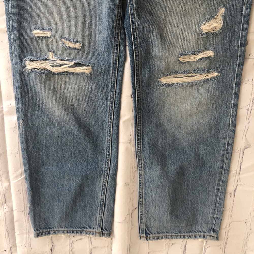 NEW Straight ZARA High Rise Light Wash Denim Women's Sz 6 Coastal Cowgirl Jeans - Picture 7 of 16